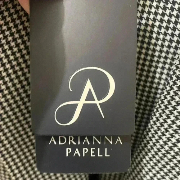 New Adrianna Papell Jacquard Houndstooth Topper Jacket - Picture 4 of 6